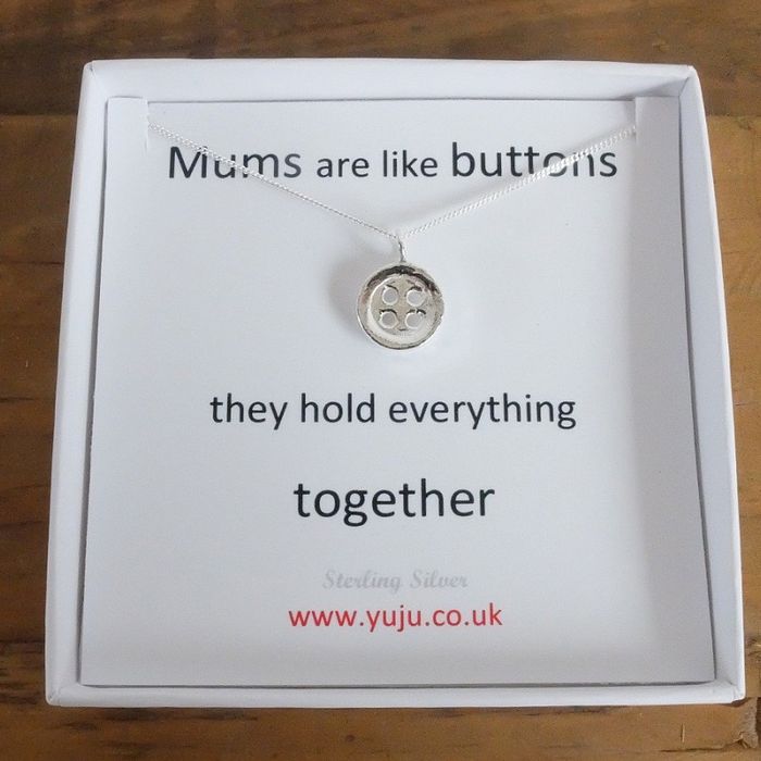 Gift for Mum Mothers Day Gift Silver Button Necklace with Quote Little Button Necklace Gift for Mom 513038297 9568 800x800 result