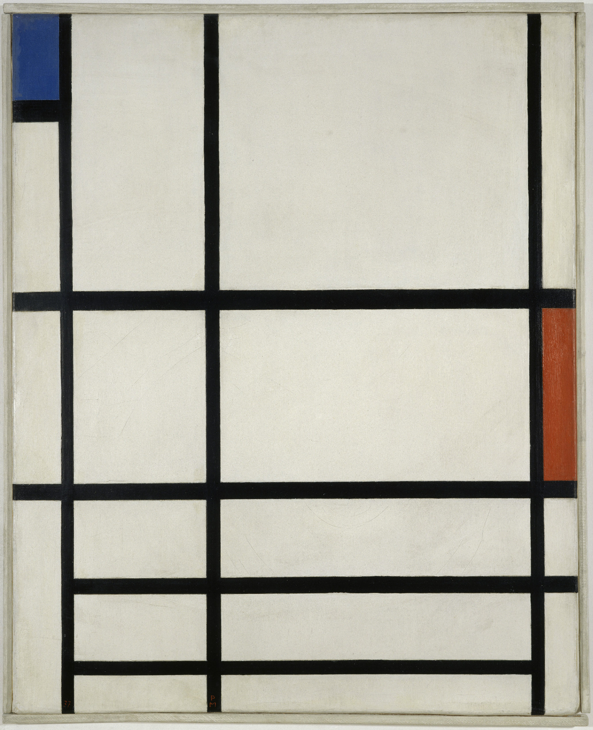 Composition en rouge bleu et blanc II 1937 - Piet Mondrian