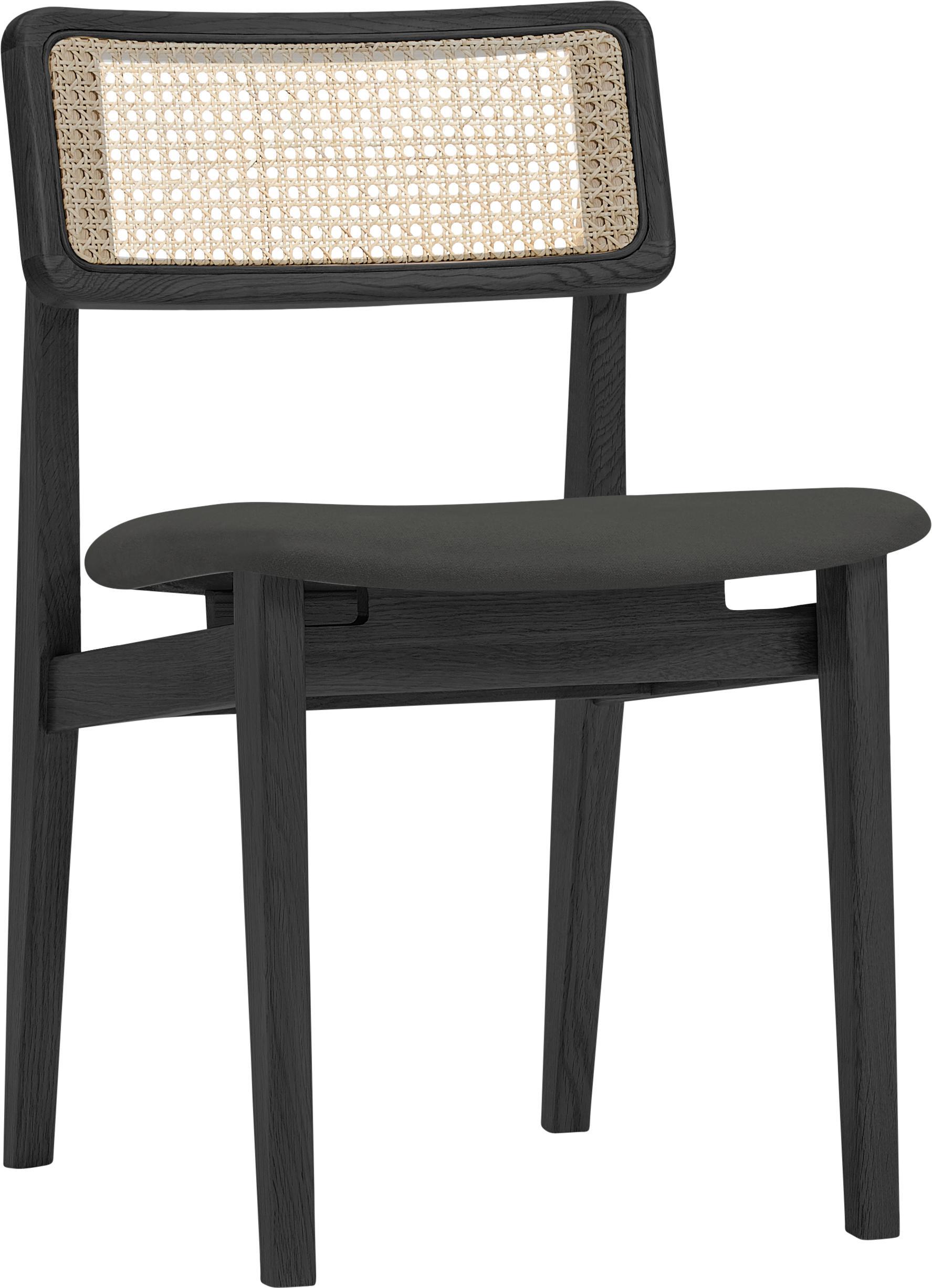 Lund Dining Chair, Dark Grey & Black