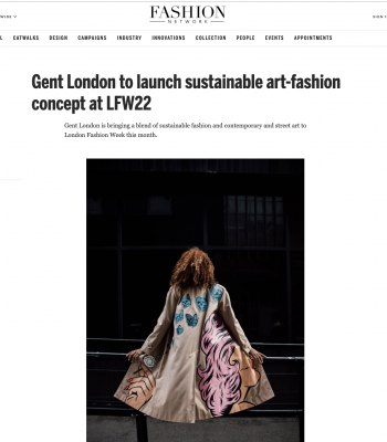 Model wearing GENT London coat