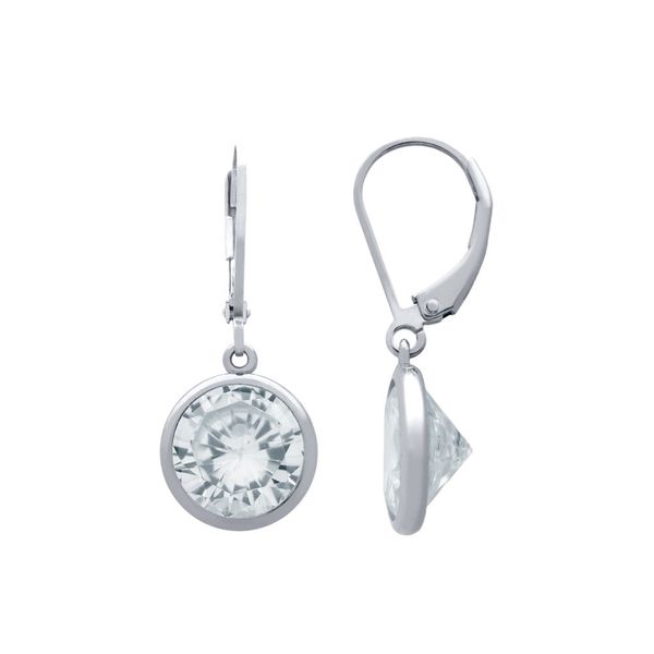 Oversized Solitaire Earrings Silver ALEXI result