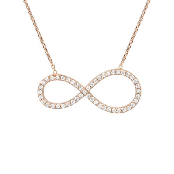 Sparkle Infinity necklace Rose Gold ALEXI result