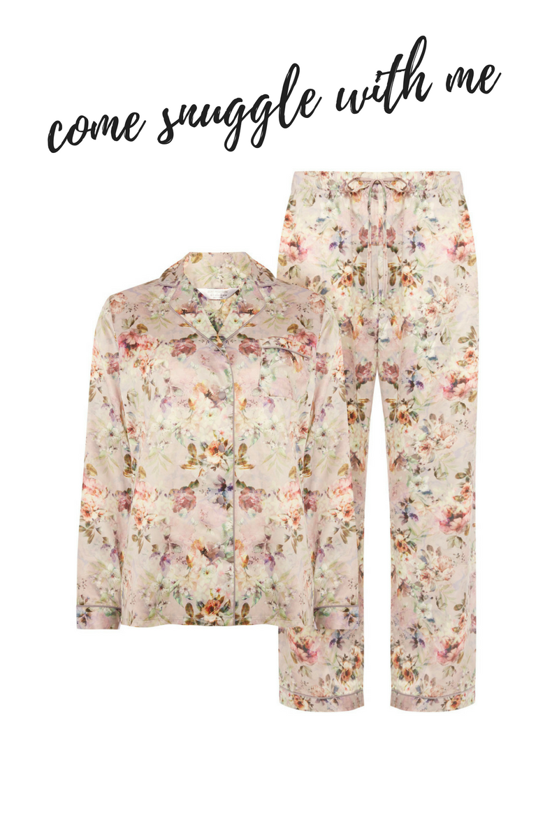 floral silk pyjamas
