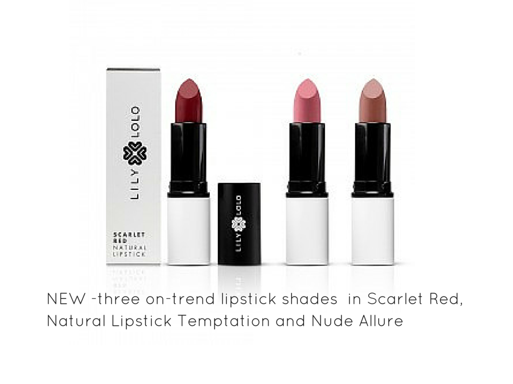 NEW three on trend lipstick shades in Scarlet