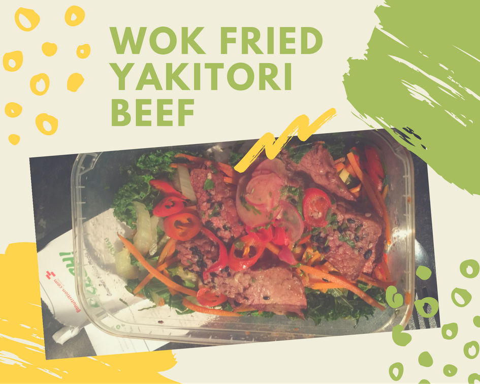 Wok fried Yakitori beef Go nutrition Uk 